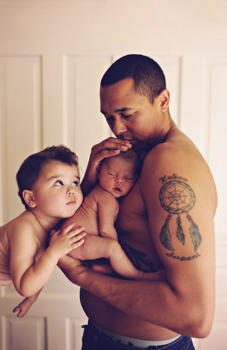 Father Supporting a Breastfeeding Mom