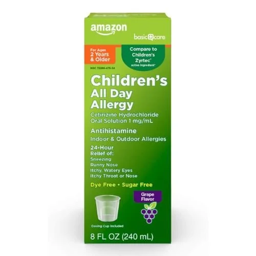Children's Zyrtec. An allergy medication to keep available when recommended by your child’s healthcare professional.