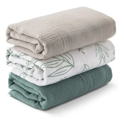 Muslin Swaddle Blanket. A lightweight, breathable blanket for swaddling, stroller coverage, burp cloth duty, and everyday use.