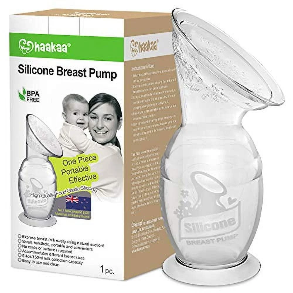 Haakaa  A simple, affordable silicone pump for gentle milk collection and quick relief when you need it.
