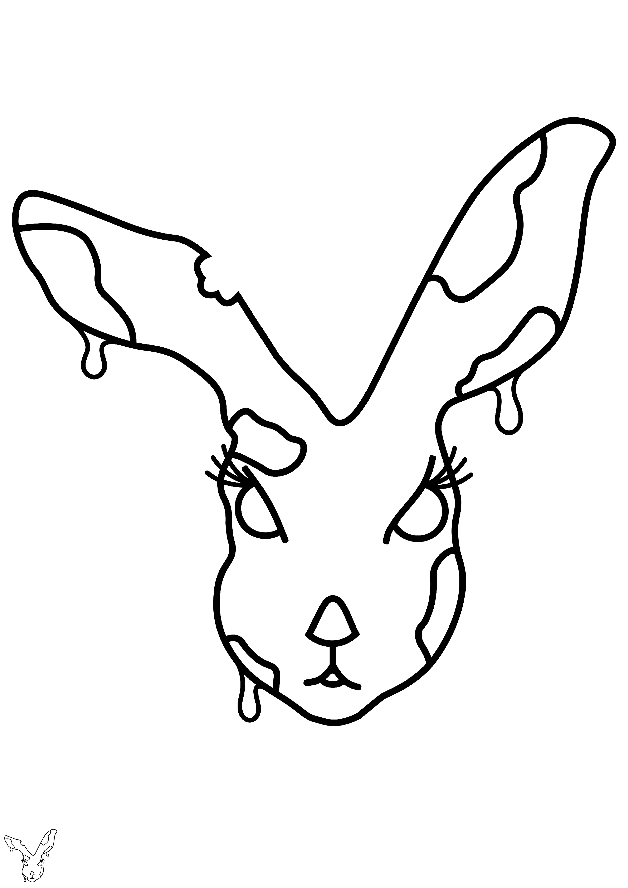 StickiBunnyWeird A3 Poster