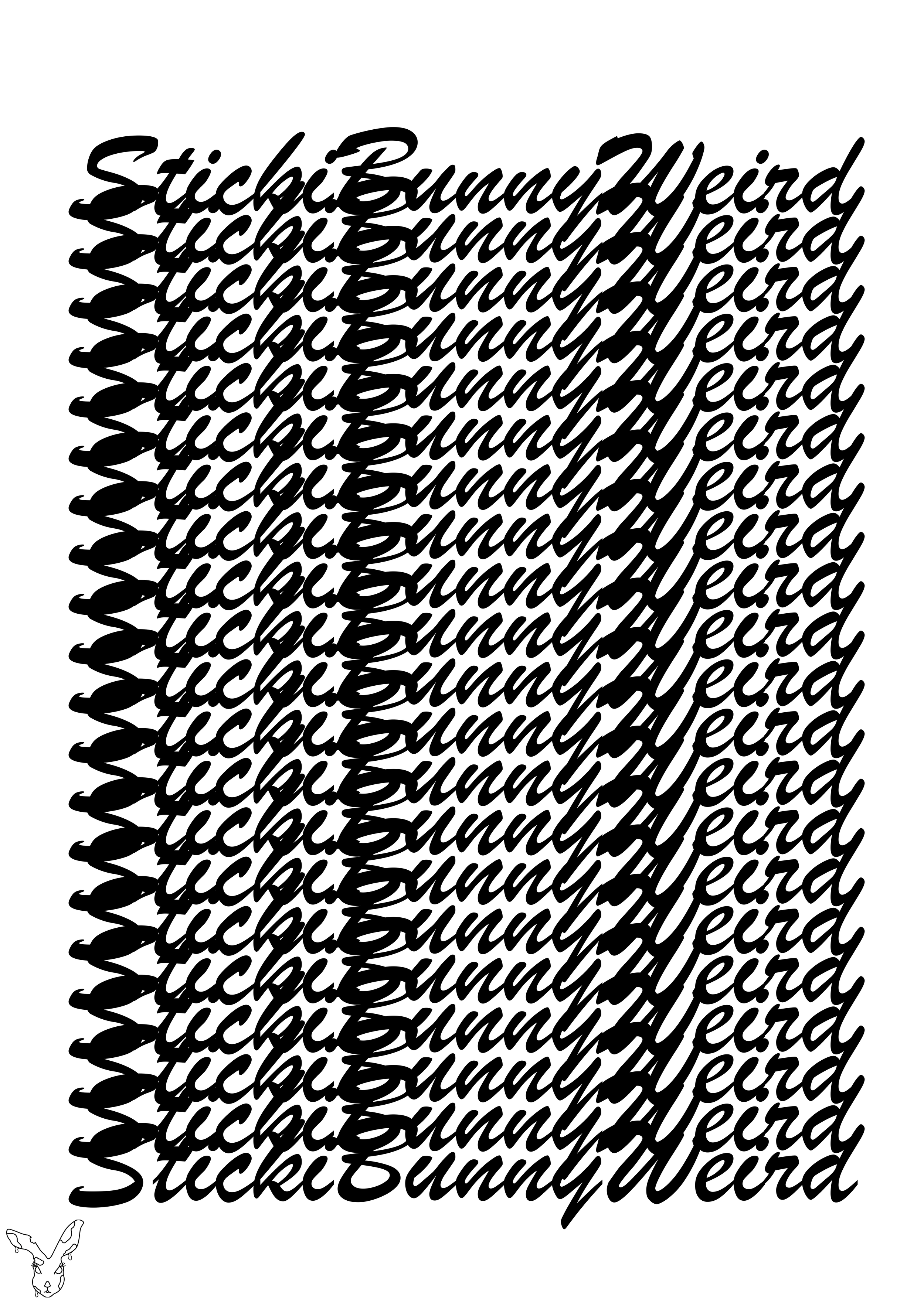 StickiBunnyWeird Array A3 Poster