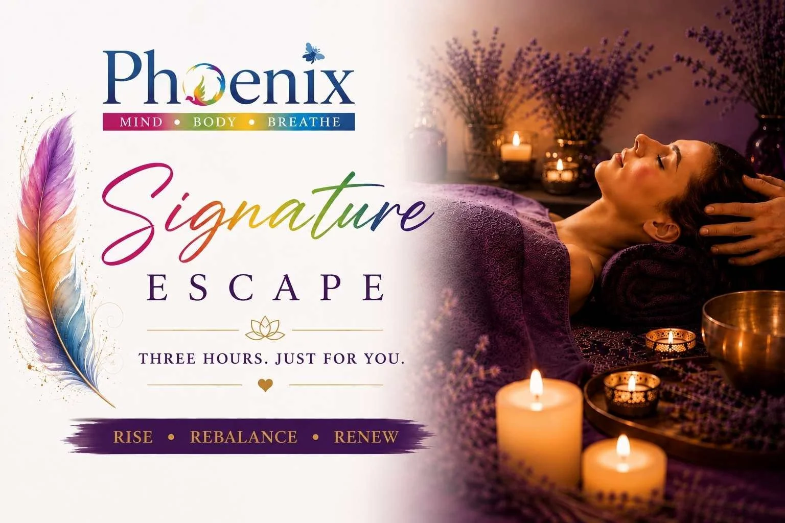 Phoenix Mind Body Breathe Signature Escape three-hour holistic treatment in Long Sutton