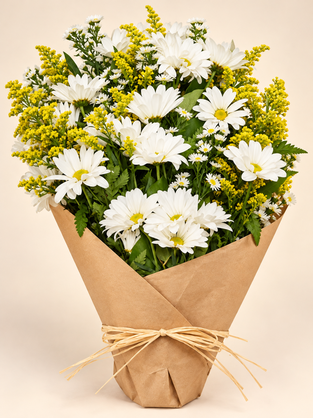 Rustic Daisy and Goldenrod Bouquet.png