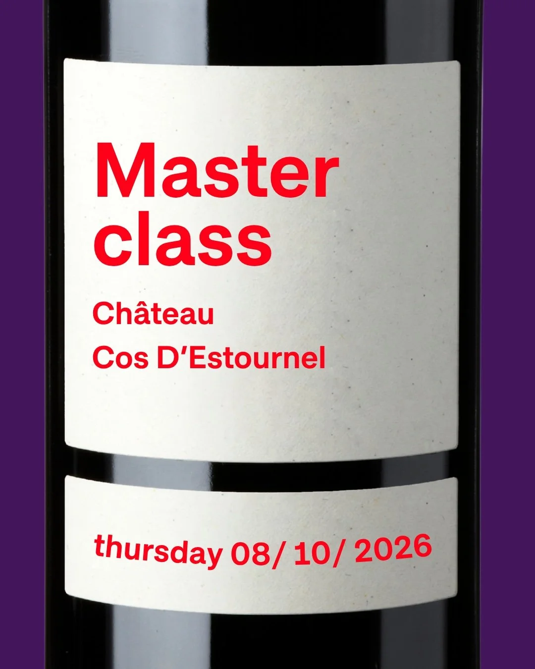 Bordeaux lovers, this one&rsquo;s for you. 🍷

On 8 October, we&rsquo;re opening the bottles for a special Wine Masterclass with @elio.gastaldello from @cosdestournel.

Six wines. One legendary estate. And plenty to discover.

Taste your way through 
