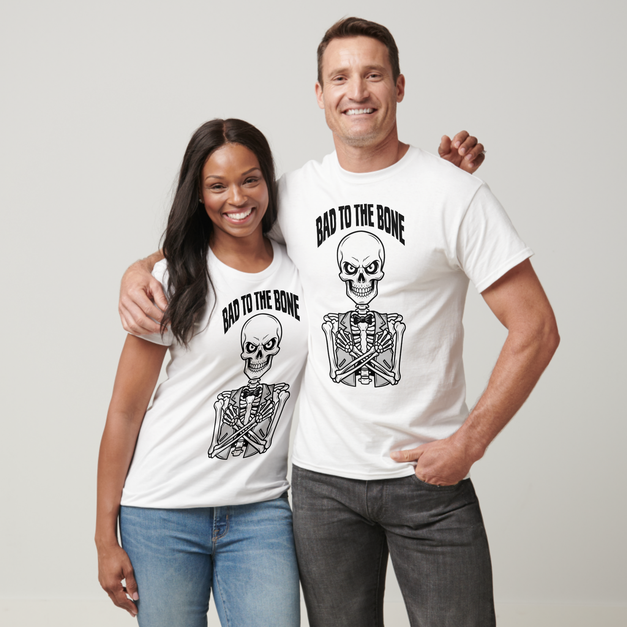 Zazzle Bad to the Bone Skeleton Biker Design T-Shirt (Unisex).png