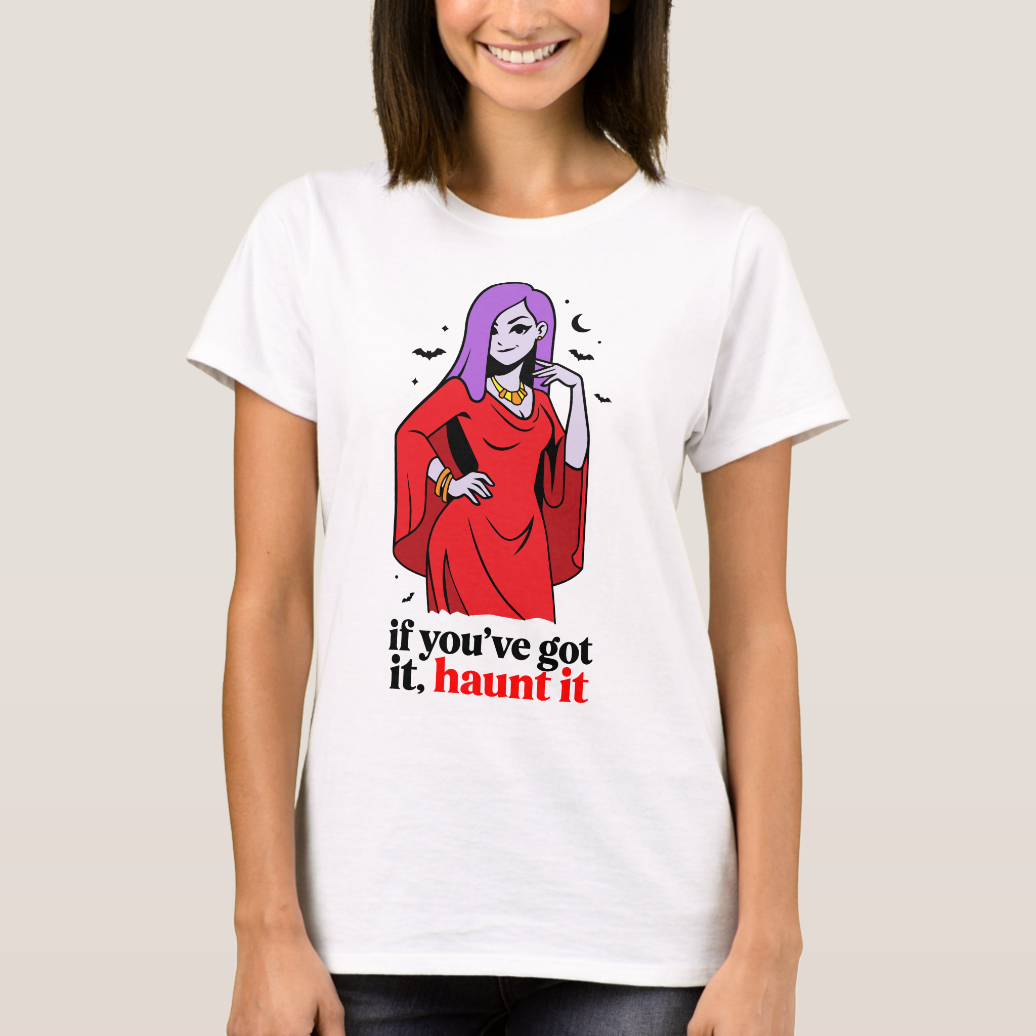 Zazzle If You Have It Haunt It Halloween Design T-Shirt (Front).png