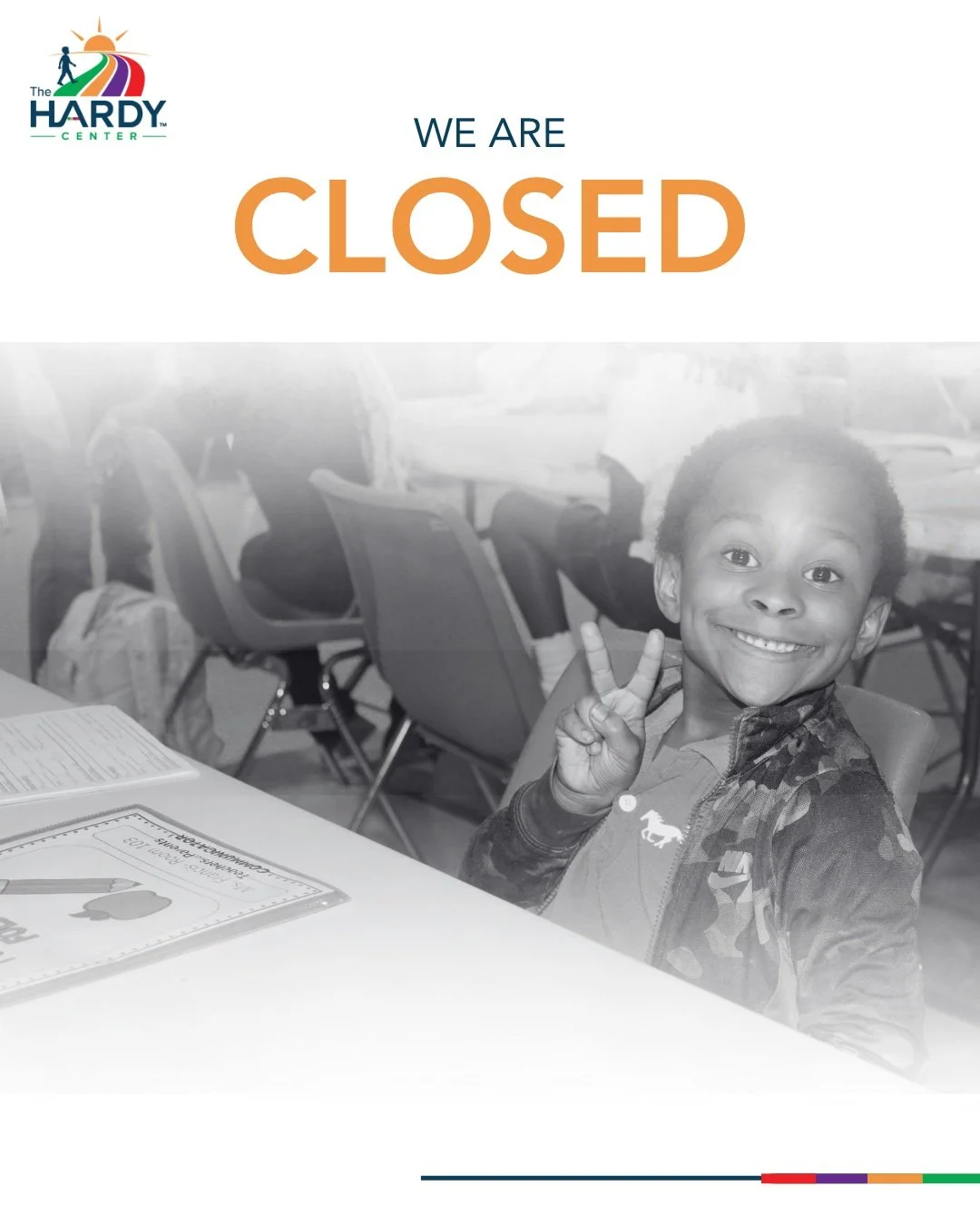 Fall Break Reminder!

The HARDY Center will be closed October 12th&ndash;16th. We hope our HARDY kids, families, and staff enjoy a restful week!

We&rsquo;ll see everyone back when the Afterschool Academic Achievement Program resumes on October 19th!