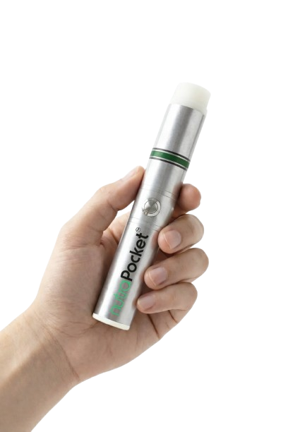 Hand holding a halogenator