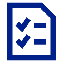 Icon of a checklist with two checked boxes and lines of text
