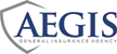 A logo for AEGIS General Insurance Agency with blue text.