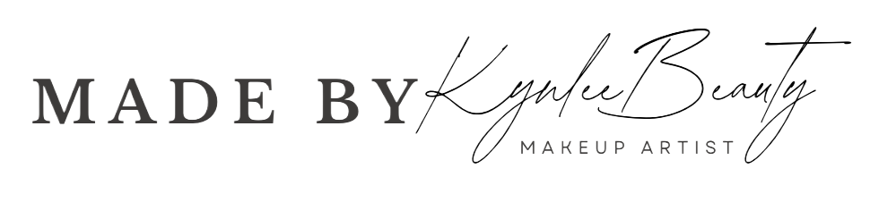 Text logo reading 'Made By Kylee Baird Makeup Artist' in black and white