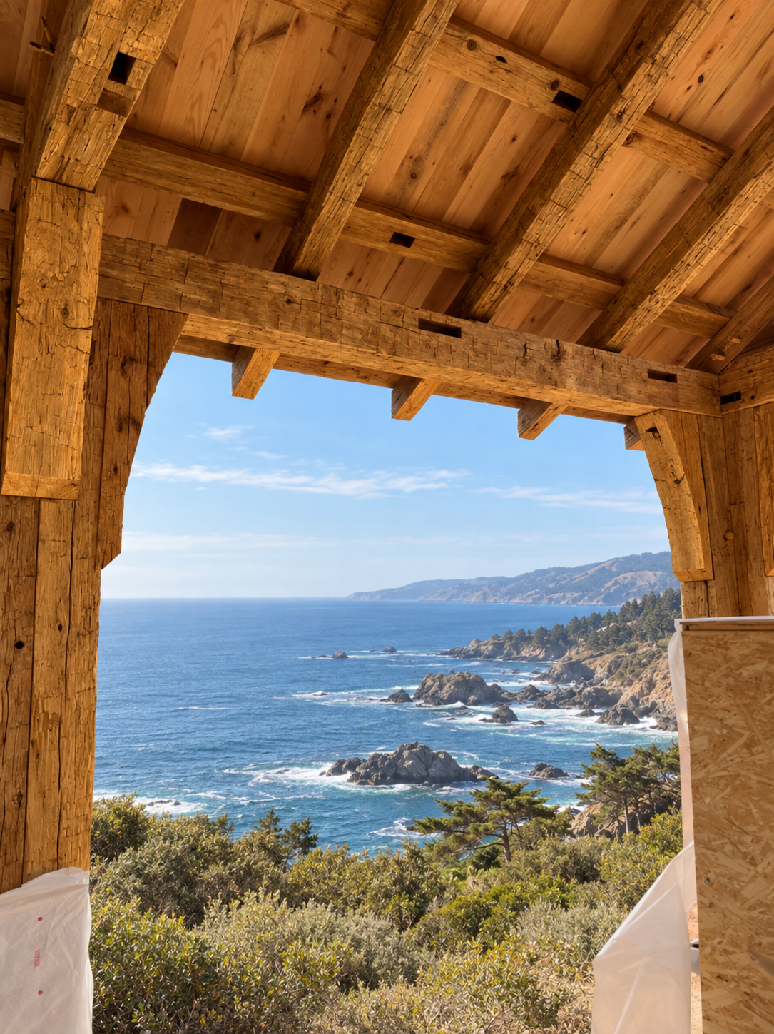 HAND HEWN BEAMS