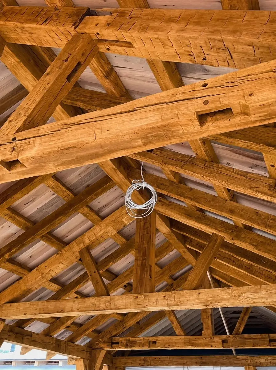 HAND HEWN BEAMS