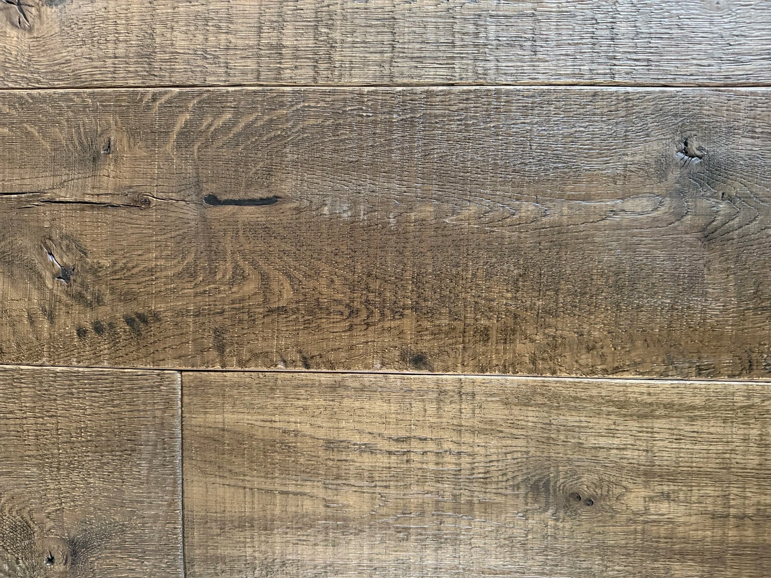 Shrunk Face White Oak Hand Sawn Dark/Brown