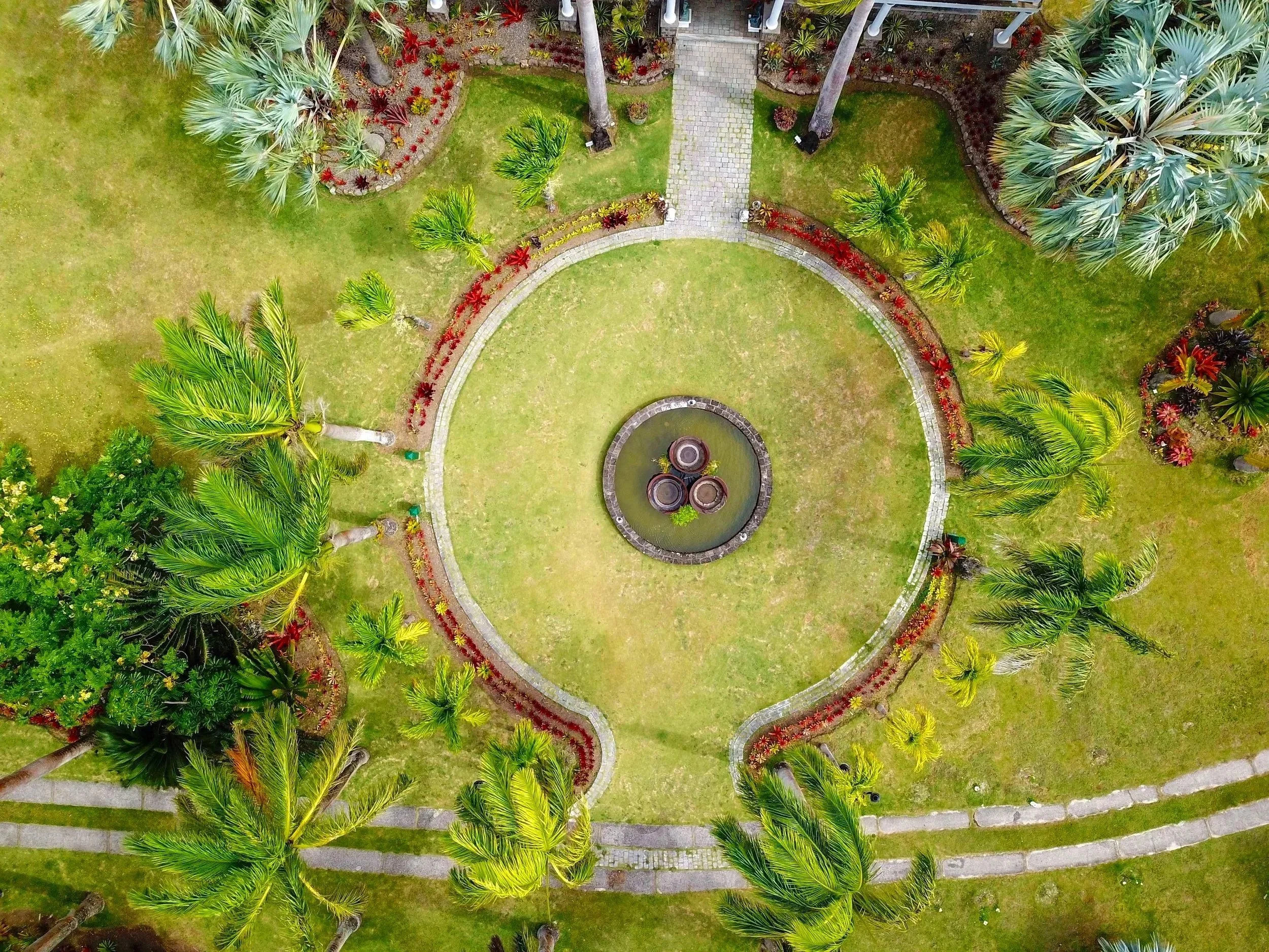 The Circle Lawn In Front of the Garden House

