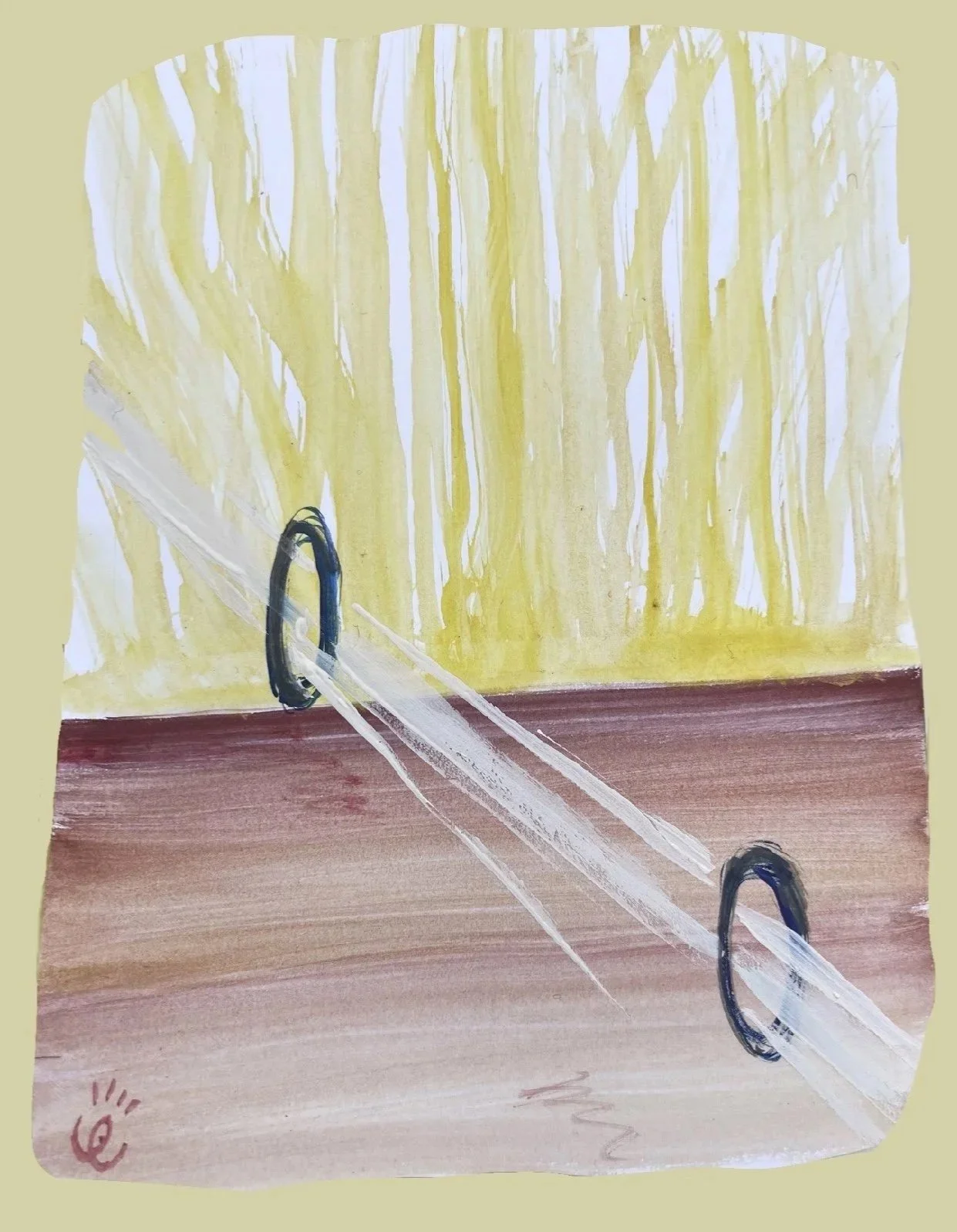 A hand-painted image infinite portals hoops of magic