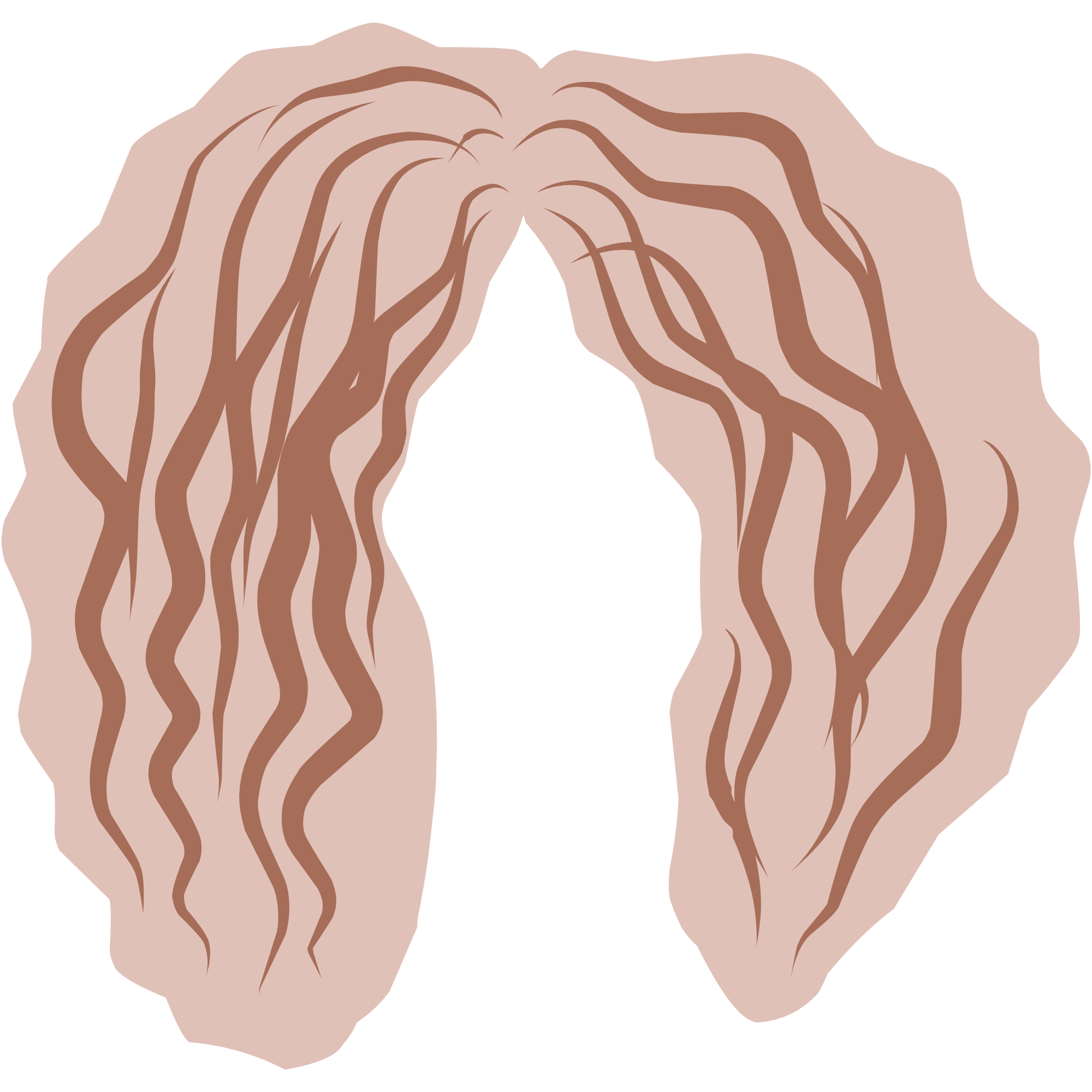 Close-up illustration of human hands clasped together in prayer or contemplation.