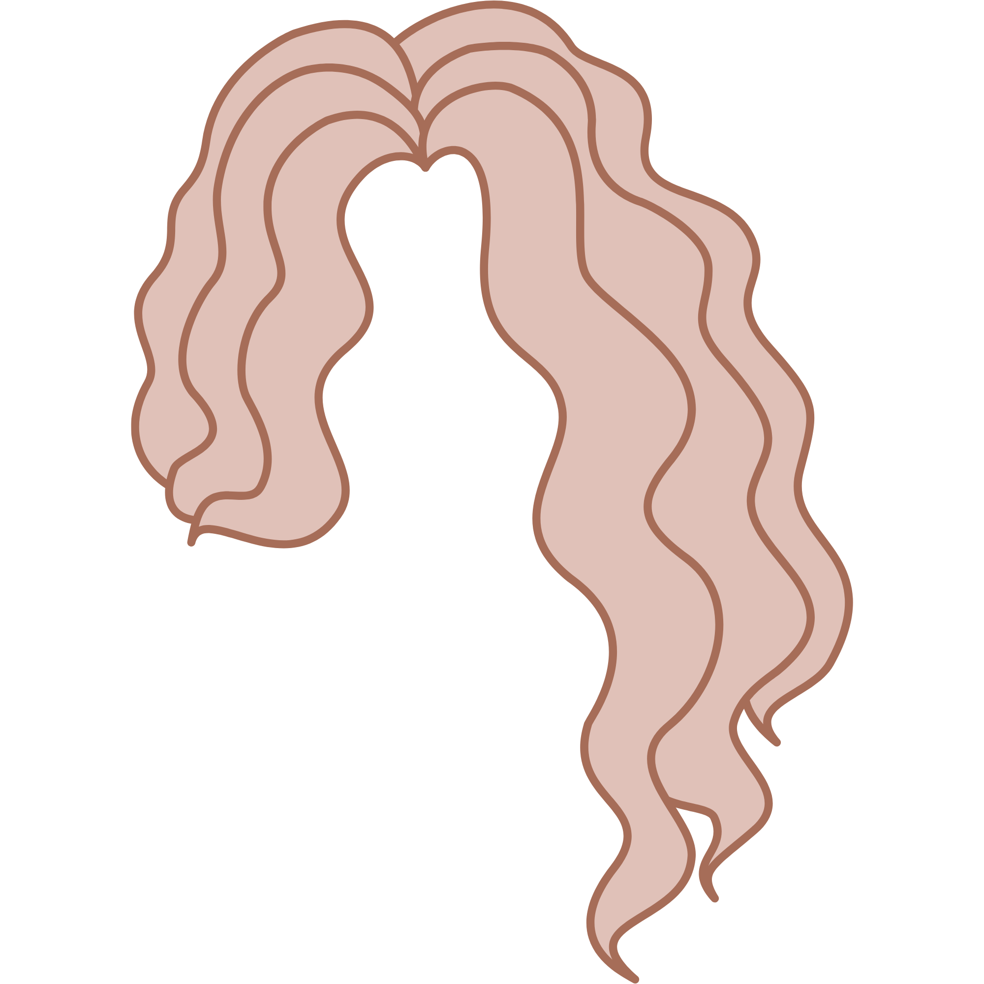 A cartoon illustration of a human colon showing the inner lining and structure.