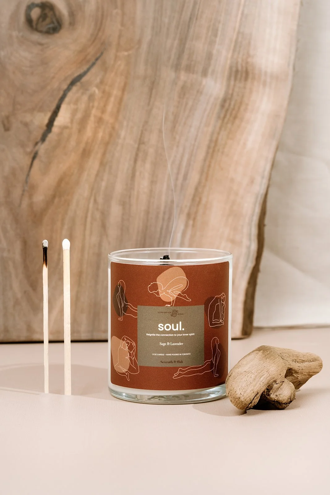 Seventh & Oak x Supported Soul home fragrance candle from Annabel Okeya's DTC brand