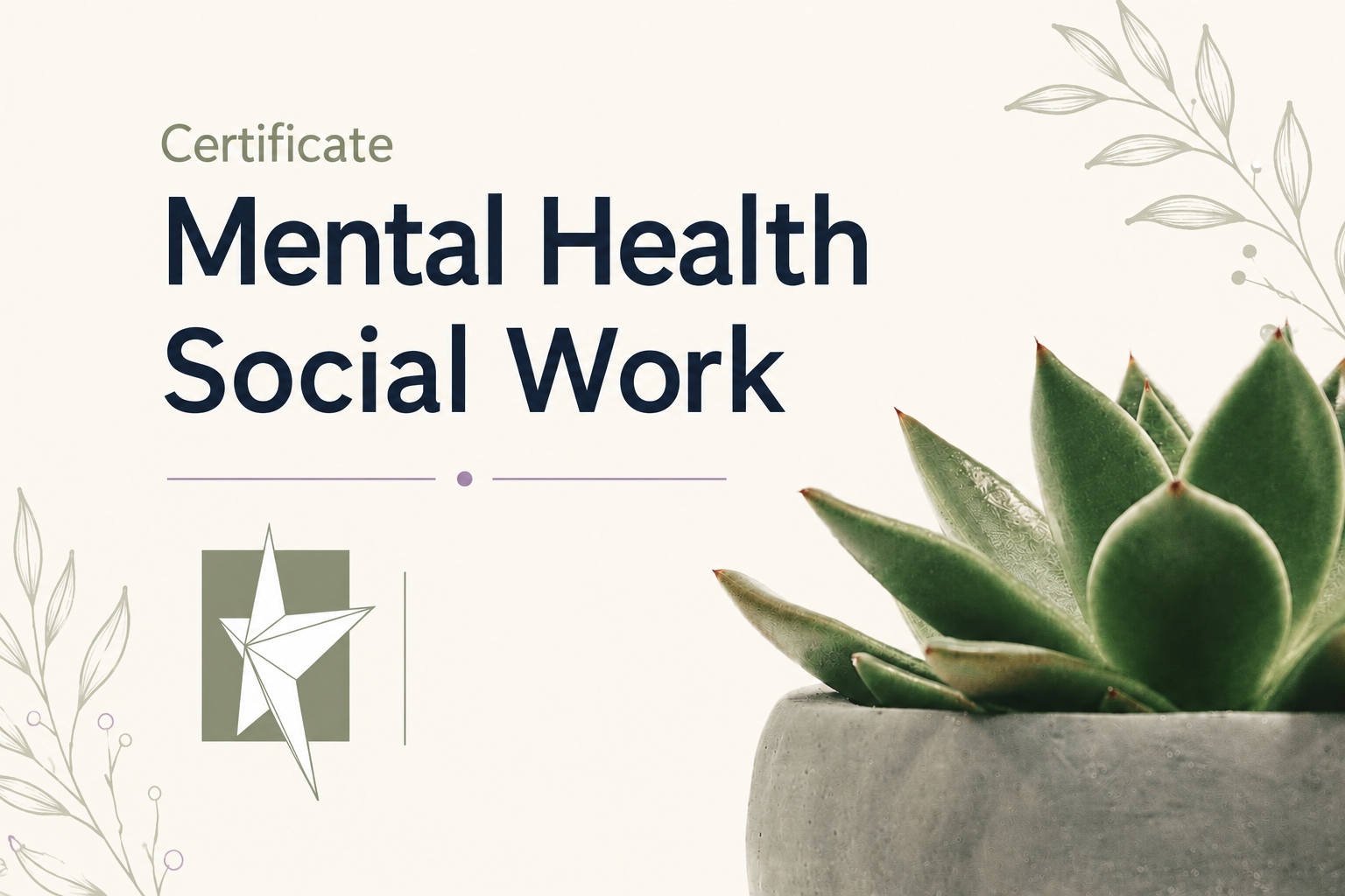 Certificate Mental Health Social Work