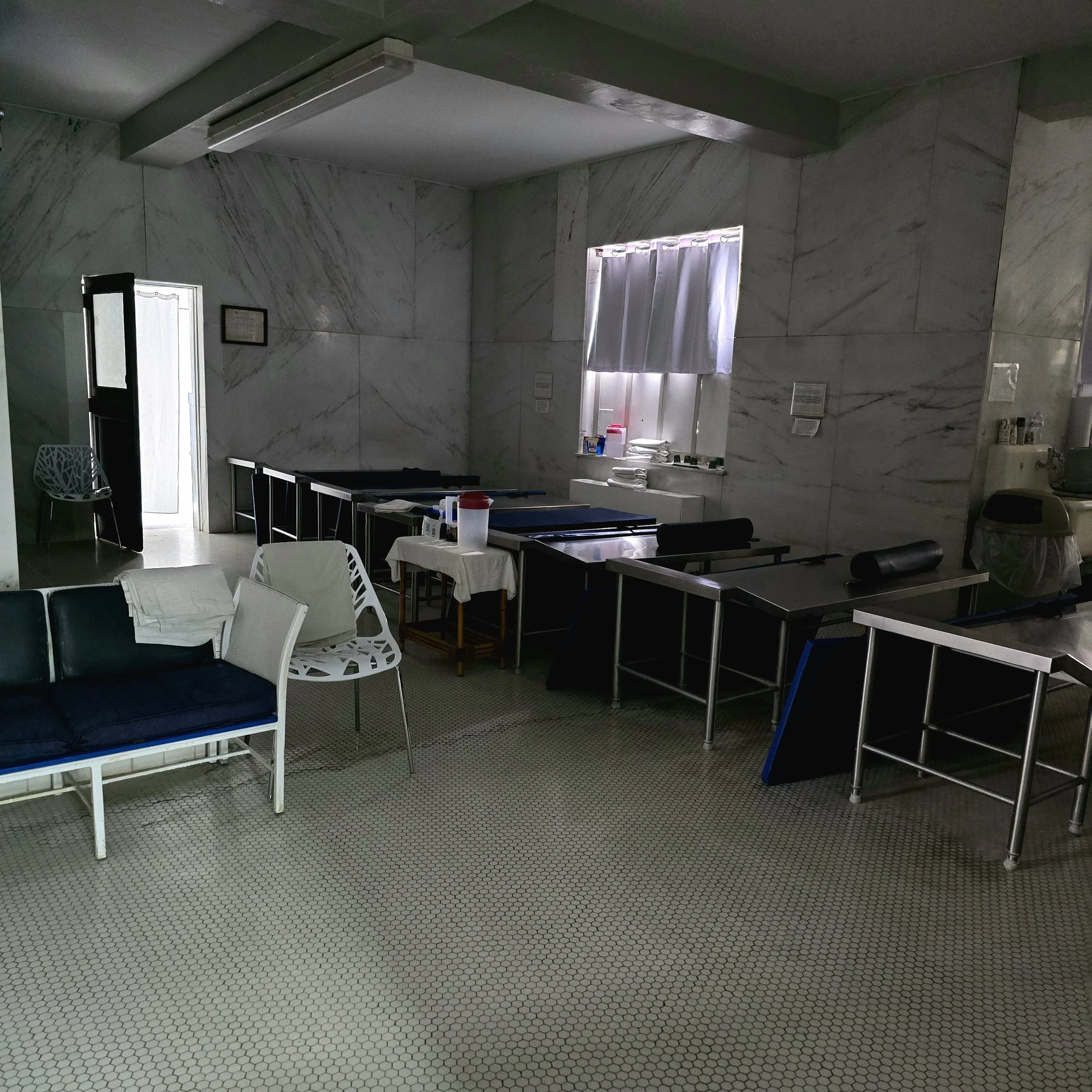 A waiting area at Buckstaff Bathhouse in Hot Springs, Arkansas