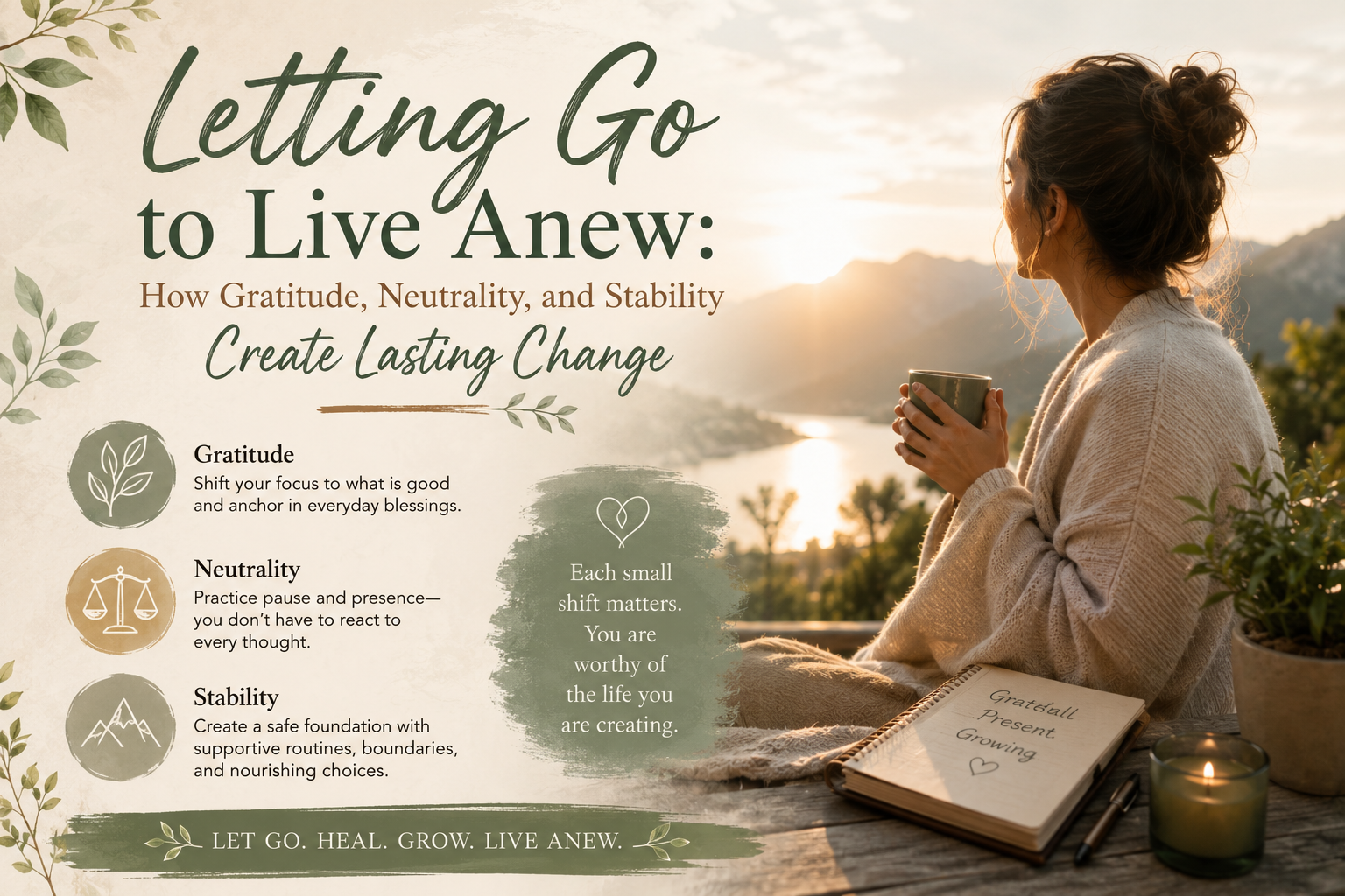 Infographic: Letting Go to Live Anew: Gratitude, Healing, and Personal Growth