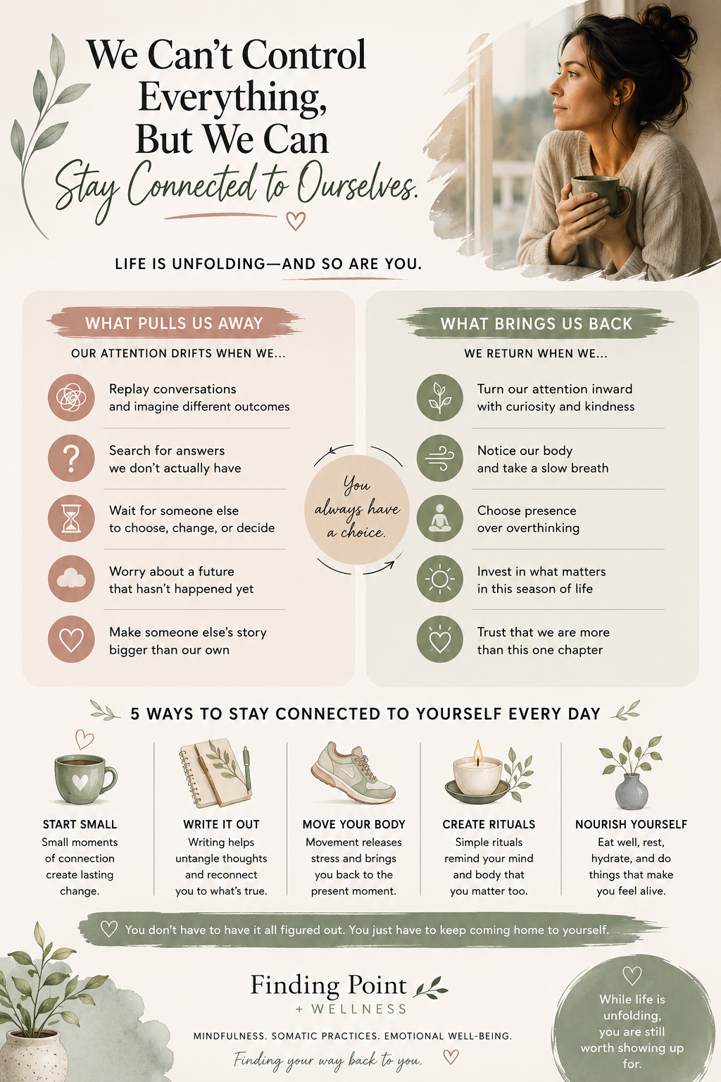 Ways we can stay present with ourselves