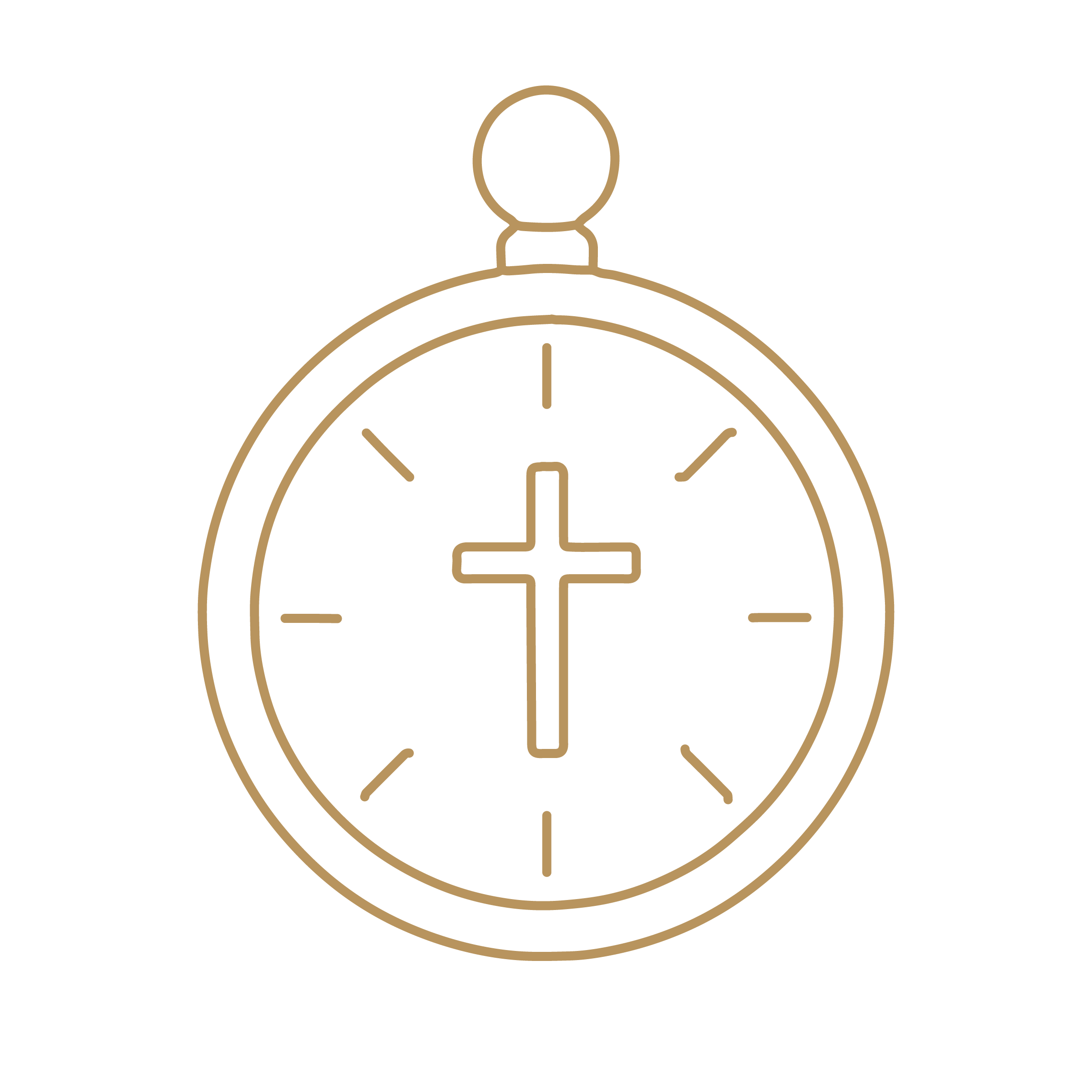 Compass with a cross in the center