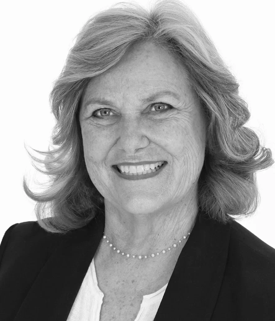 Black and white portrait of Choose Life Radio founder, Jill Taylor