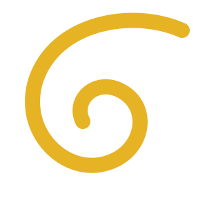 A black background with a gold spiral design.