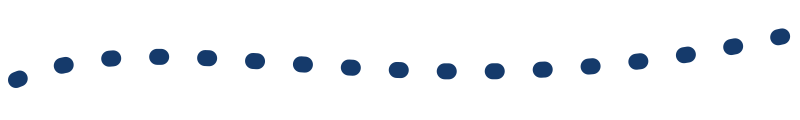 A blue dotted line in a curved pattern against a blue background.