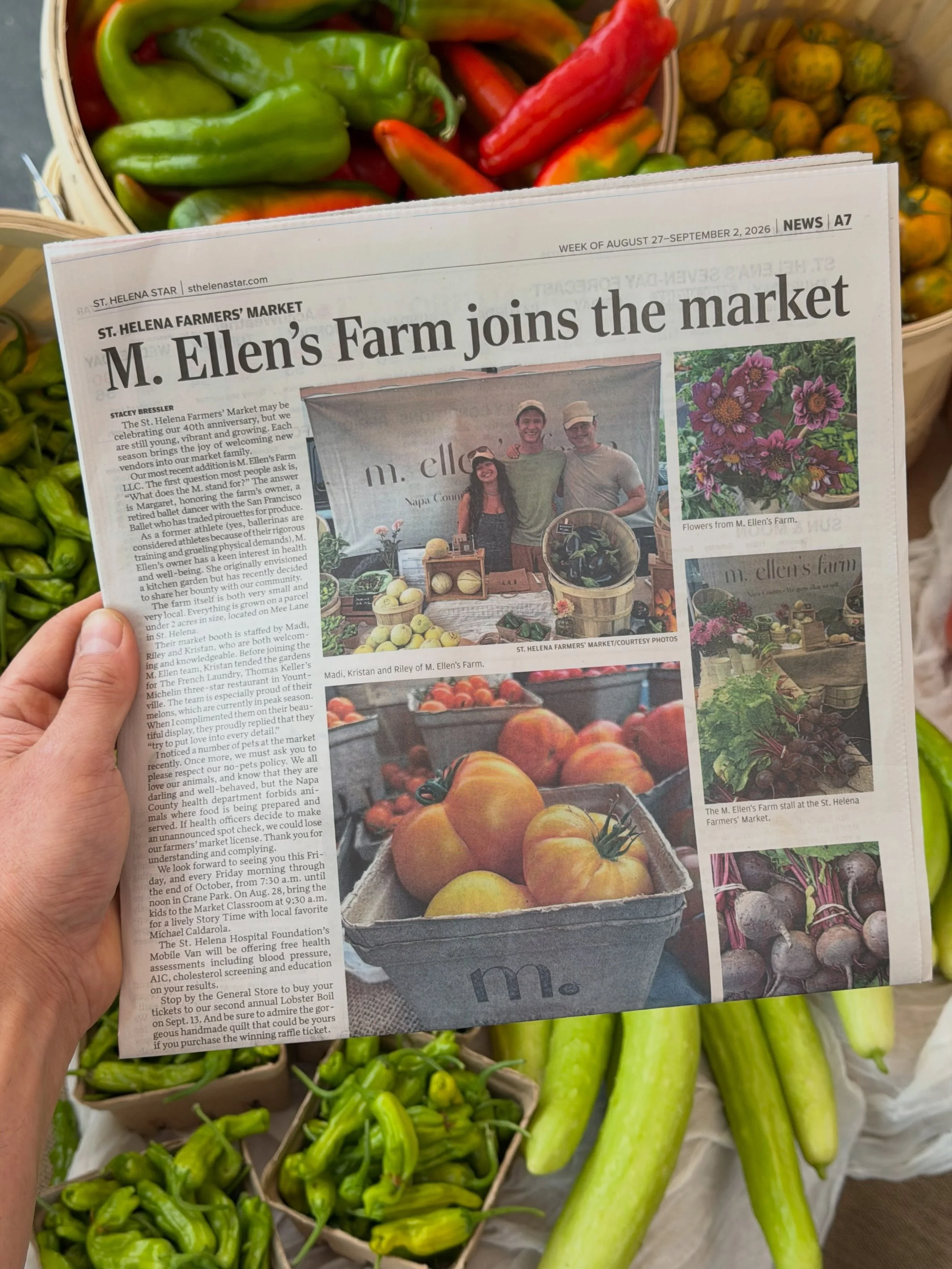 As always, our produce is fresh from our fields, but today&rsquo;s star item at our farm stand is fresh off the press. - m.