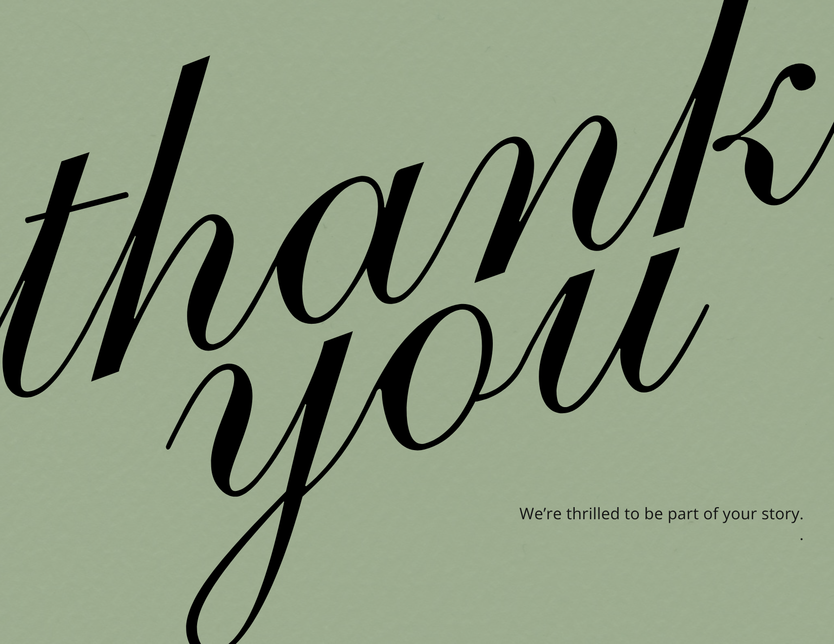 Sage Green Thank-You Note