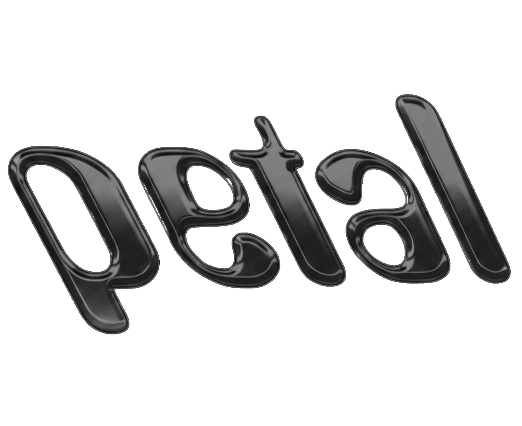 PETAL logo in black metallic lettering.