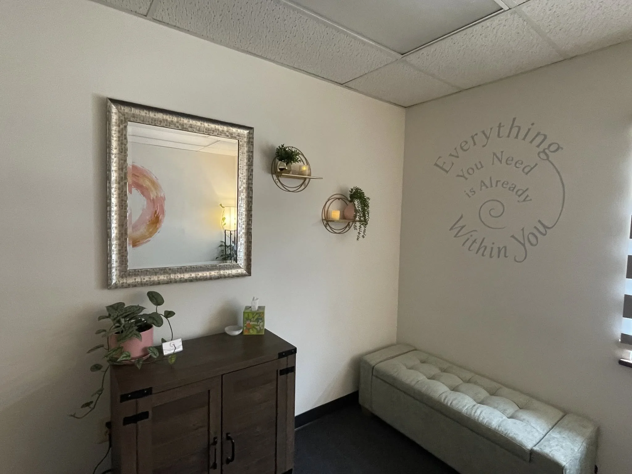 Treatment room at Mary Histing's office in Herndon, VA