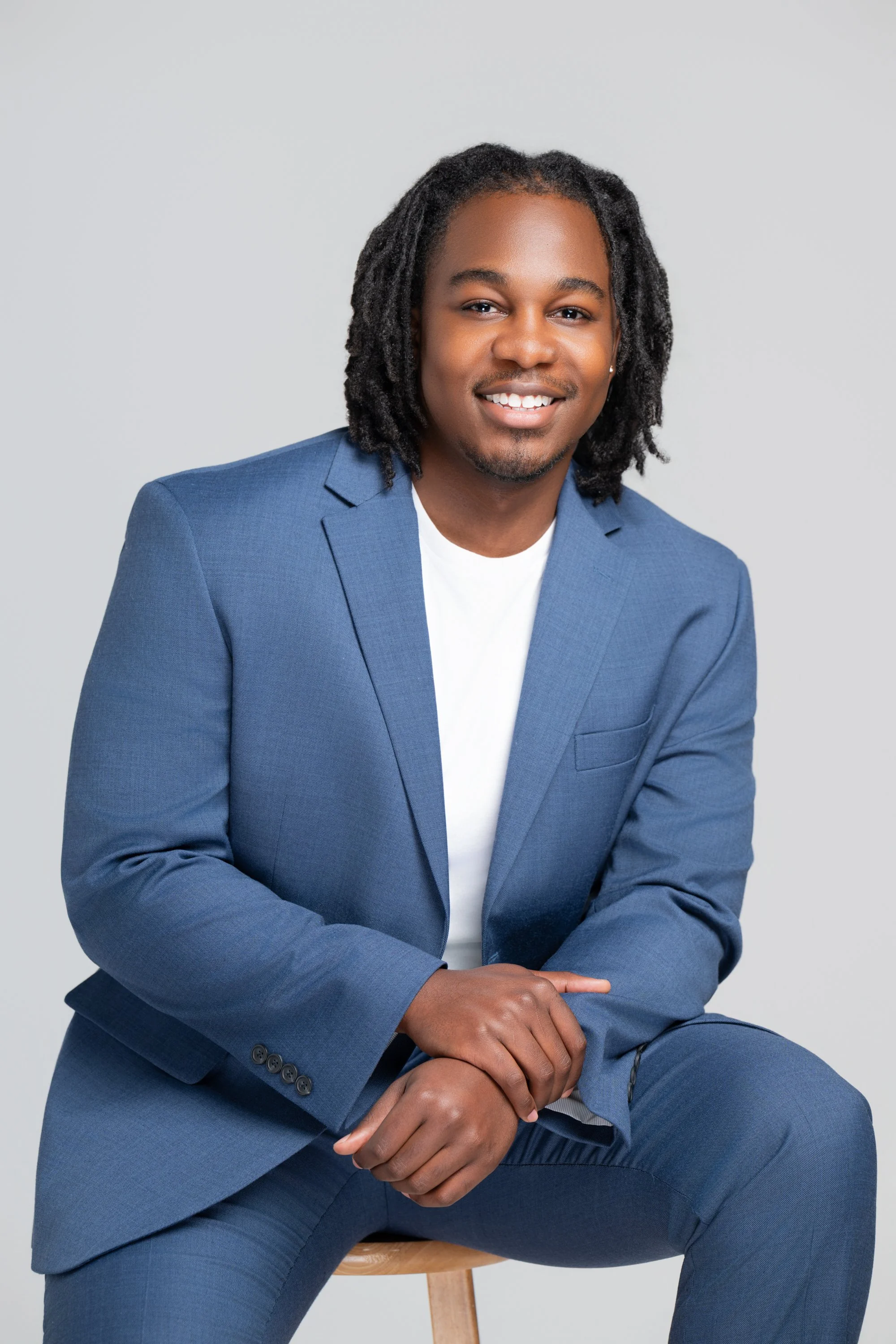 David Norville, cultural strategist and founder of FOYA, in a blue blazer