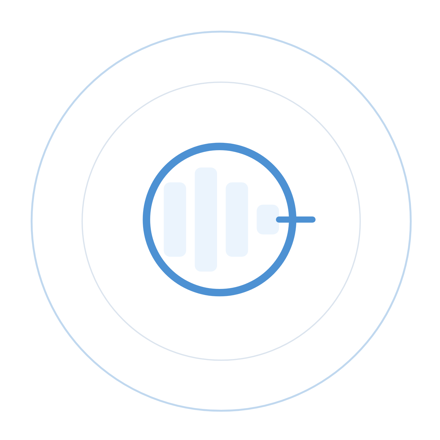 OsteoScan Mobile logo motif — spine and scanner icon with decorative rings