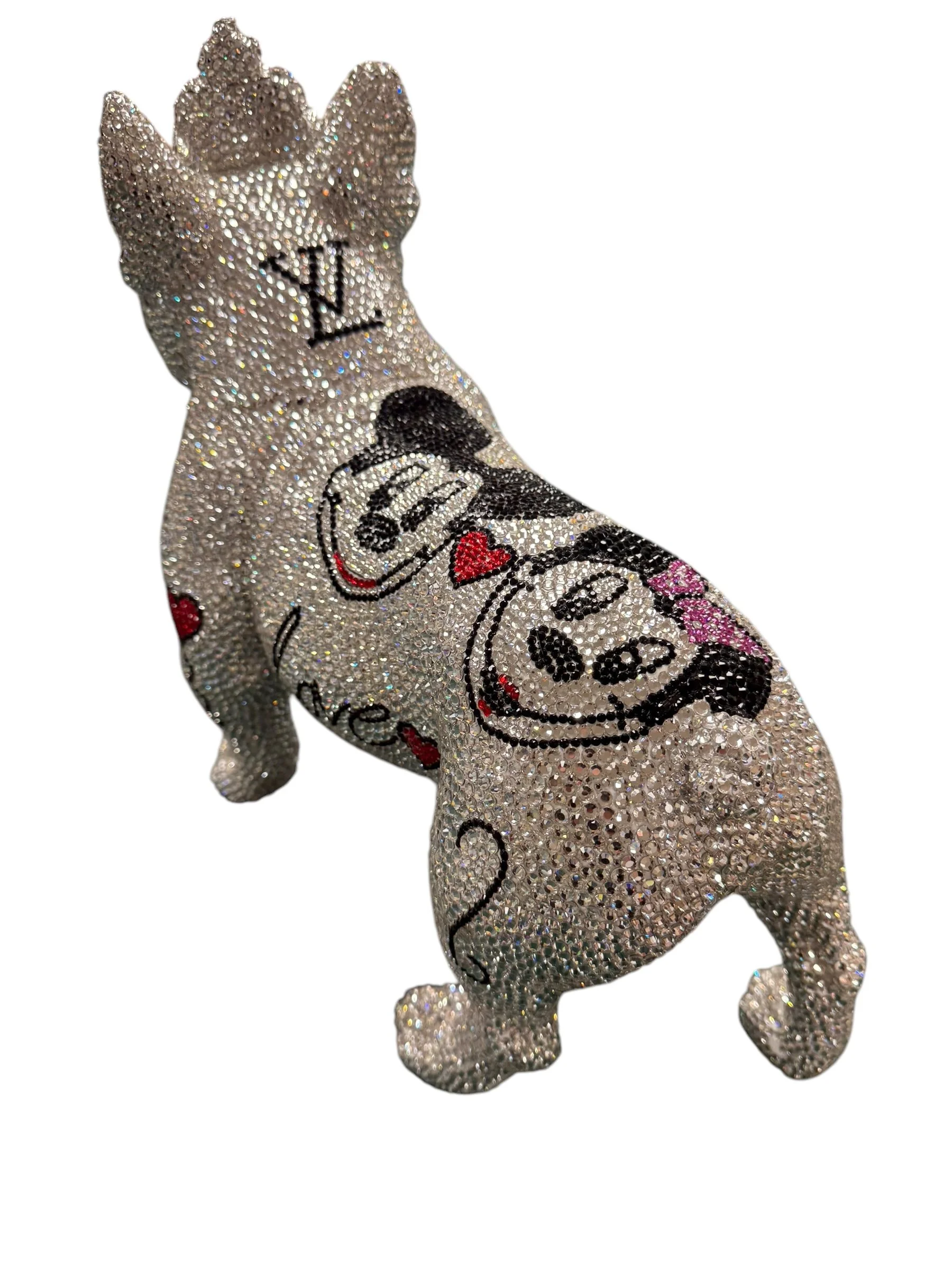 Rhinestone Mickey & Minnie Art Dog