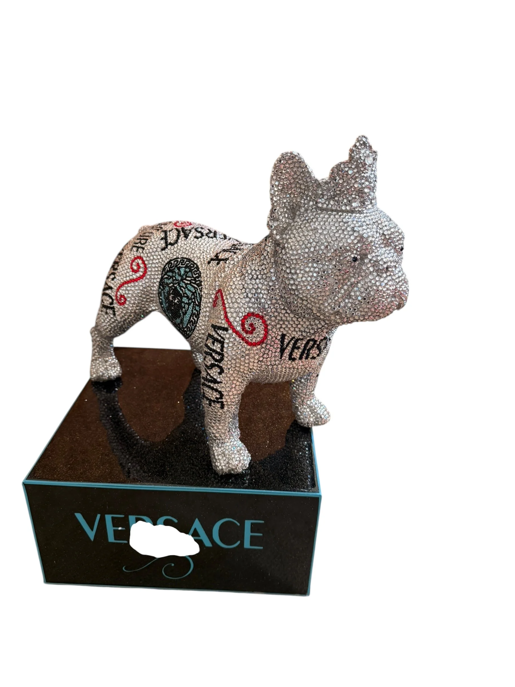 Rhinestone Encrusted Luxury Dog Sculpture