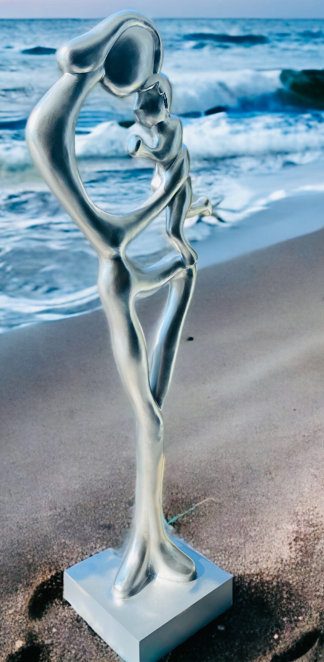 Elegant Embrace Metal Sculpture