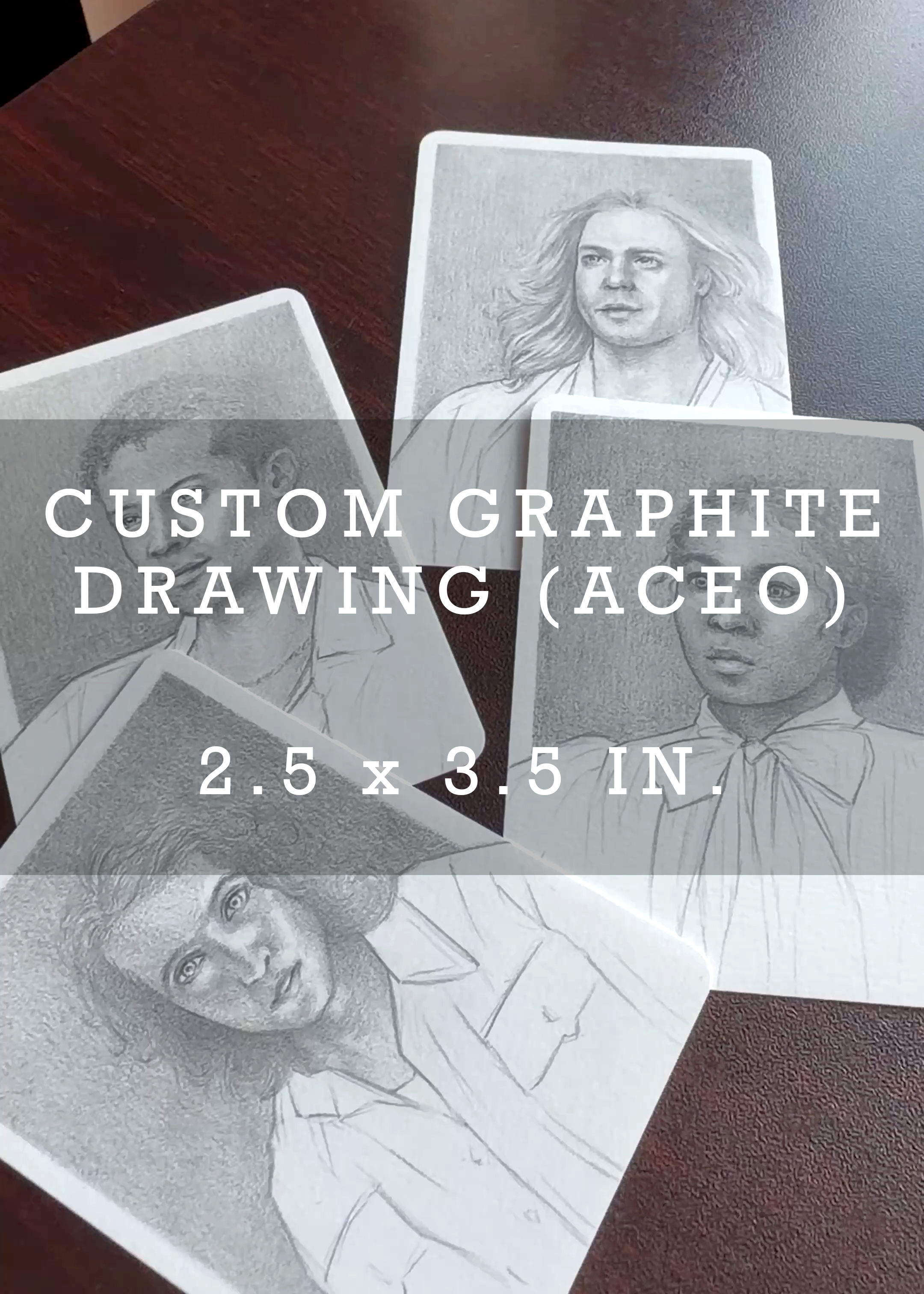 CUSTOM Miniature Graphite Drawing 2.5” x 3.5” ACEO