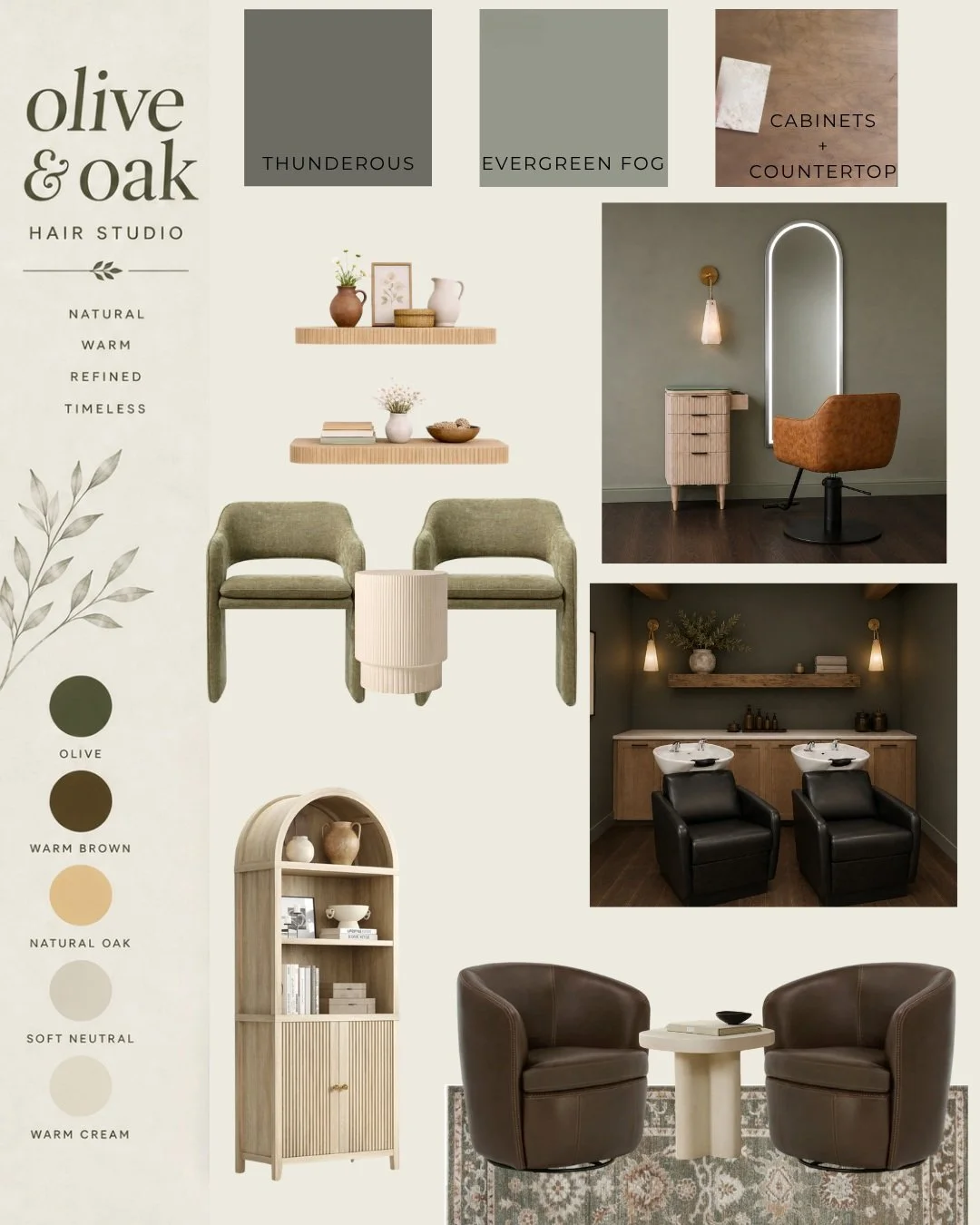 The Olive &amp; Oak vibe is officially coming together ✨

I&rsquo;ve finally chosen and purchased all of the furniture, and I&rsquo;m so excited to see everything in the space! I wanted it to feel warm, natural and timeless. Here&rsquo;s a little loo
