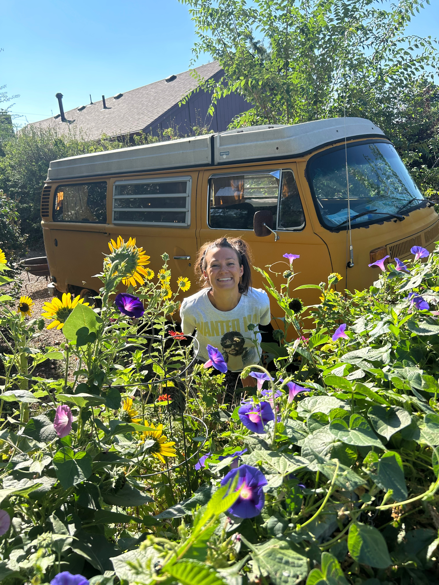 Christina in her garden