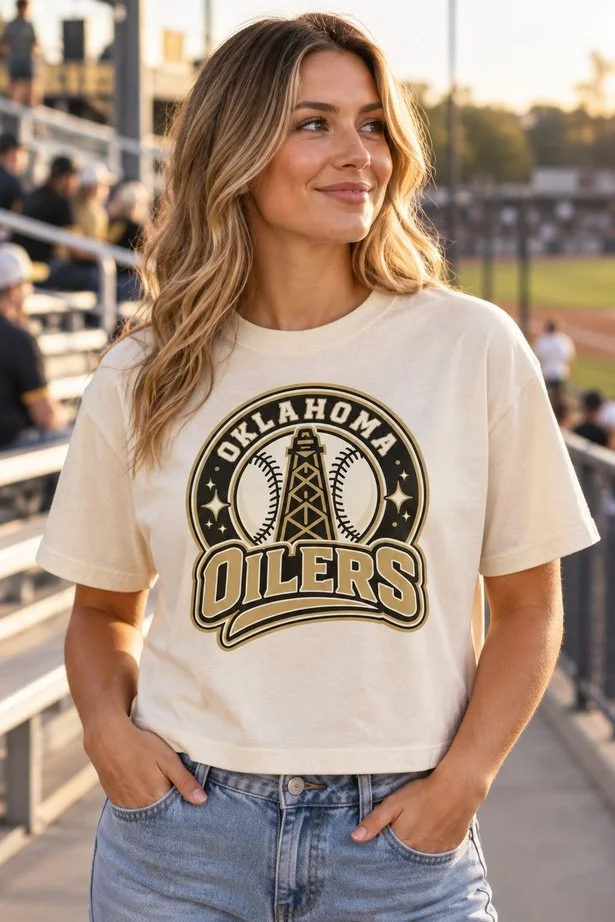 Oilers Vintage Badge - Women's Heavyweight Boxy Tee