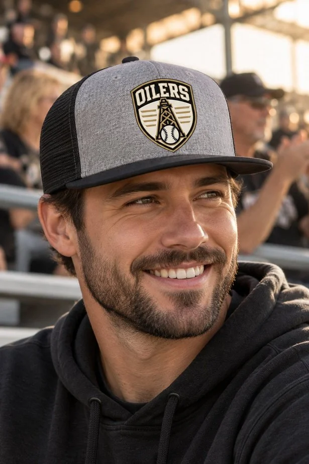 Oilers Shield Crest - Five-Panel Trucker Cap