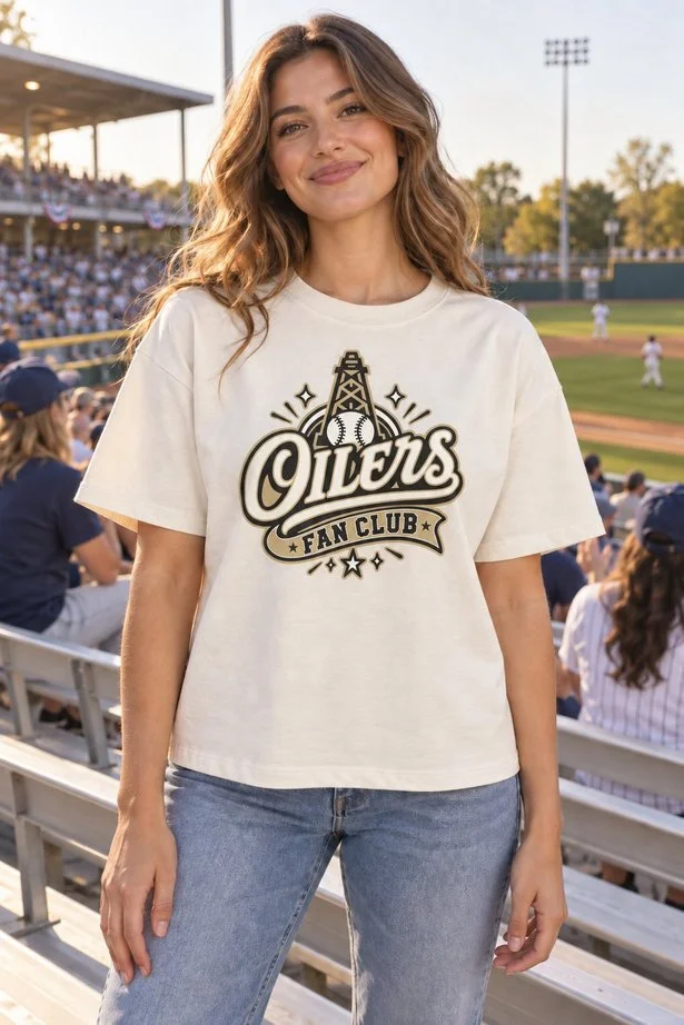Oilers Fan Club - Women's Heavyweight Boxy Tee