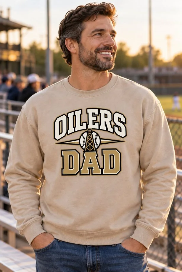 Oilers Dad - Midweight Crewneck Sweatshirt