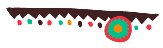 Colorful string of holiday or decorative lights with a large round ornament hanging in the middle.