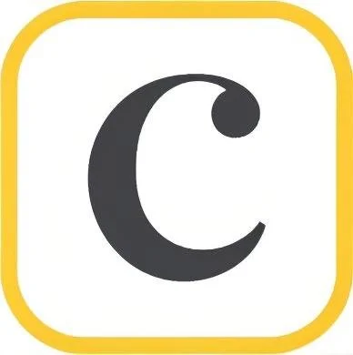 A stylized letter 'C' inside a rounded square with a yellow border.